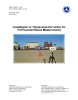 Investigation of temperature correction for tirepavement noise measurements