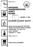 Interstate Commerce Commision Report of the Accident  Investigation Occuring on the CHICAGO SOUTH SHORE AND SOUTH BEND RAILROAD GARY IN