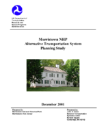 Morristown National Historical Park NHP alternative transportation system planning study