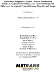 Institutional Response to Transit Oriented Development in the Los Angeles Metropolitan Area Understanding Local Differences Through the Prism of Density Diversity and Design