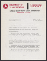 NHTSA News Releases August 1971