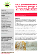 Use of Iowa Eggshell Waste as BioCement Materials in Pavement and Gravel Road GeoMaterial Stabilization Tech Transfer Summary
