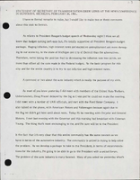 Statement of Secretary of Transportation Drew Lewis About the Automobile Industry at a News Conference