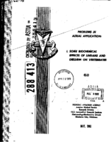 Problems in aerial application I Some biochemical effects of lindane and dieldrin on vertebrates