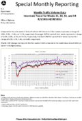 Special Monthly Reporting  Weekly Traffic Volume Data Interstate Travel for Weeks 31 32 33 and 34 8120228282022
