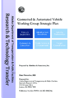 Connected  Automated Vehicle Working Group Strategic Plan