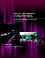 Effects of catastrophic events on transportation system management and operations  the Pentagon and the national capital region  September 11 2001