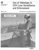 Use of Videotape in HOV Lane Surveillance and Enforcement