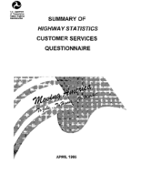 Summary of Highway Statistics Questionnaire on Customer Services