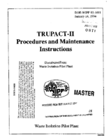 TRUPACTII Procedures and Maintenance Instructions