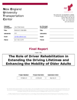 The Role of Driver Rehabilitation in Extending the Driving Lifetimes and Enhancing the Mobility of Older Adults