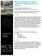 Effective Coordination with Towing Companies for Incident Response and Clearance Tech Brief
