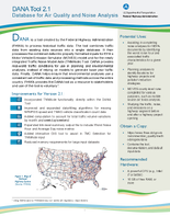 DANA Tool 21 Database for Air Quality and Noise Analysis Fact Sheet