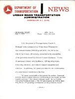 Department of Transportation News Urban Mass Transportation Administration UMTA 7374