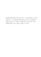 Assistant Secretary of Transportation for Environment Safety and Consumer Affairs Benjamin O Davis Speeches 1970