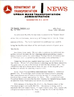 Department of Transportation News Urban Mass Transportation Administration UMTA 7232