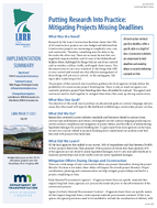 Putting Research Into Practice Mitigating Projects Missing Deadlines Implementation Summary