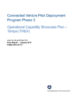 Connected Vehicle Pilot Deployment Program Phase 3 Operational Capability Showcase PlanTampa THEA