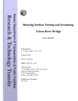 Wearing Surface Testing and Screening Yukon River Bridge