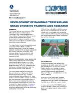Development of Railroad Trespass and Grade Crossing Training Aids Research
