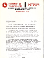 Department of Transportation News Urban Mass Transportation Administration DOT 0771