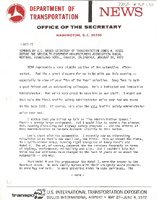 Under Secretary of Transportation James M Beggs JanuaryFebruary 1972