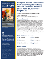 Complete Streets Construction Cost Case Study Resurfacing of South Lawrence Boulevard State Road 21 Keystone Heights FL