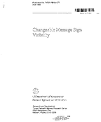 Changeable Message Sign Visibility