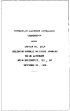 Interstate Commerce Commision Report of the Accident  Investigation Occuring on the ILLINOIS CENTRAL RAILROAD COMPANY BELLEVILLE IL