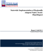 Statewide Implementation of Regionally Adapted Native Seeds