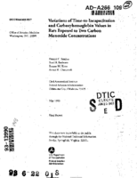 Variations of TimetoIncapacitation and Carboxyhemoglobin Values in Rats Exposed to Two Carbon Monoxide Concentrations