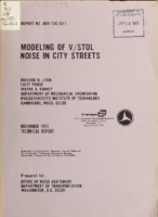 Modeling of VSTOL noise in city streets