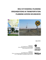 Role of regional planning organizations in transportation planning across boundaries