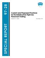 Current and proposed practices for nondestructive highway pavement testing