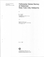 Helicopter noise survey at selected New York City heliports