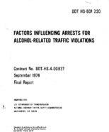 Factors Influencing Arrests for AlcoholRelated Traffic Violations