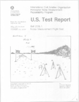 ICAO helicopter noise measurement repeatability program  US test report Bell 206L1 noise measurement flight test