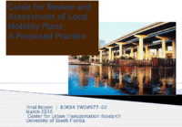 Guide for Review and Assessment of Local Mobility Plans A Proposed Practice Presentation
