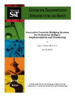 Innovative concrete bridging systems for pedestrian bridges  implementation and monitoring