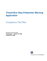 Transit bus stop pedestrian warning application  acceptance test plan  final report