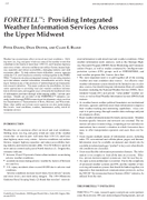 FORETELL Providing Integrated Weather Information Services Across the UpperMidwest