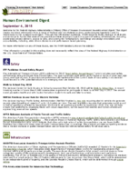 Human Environment Digest September 6 2018