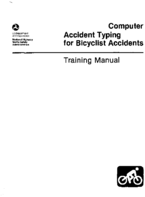Computer Accident Typing for Bicyclist Accidents Training Manual