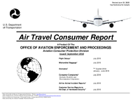 Air Travel Consumer Report September 2018