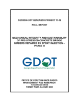 Mechanical integrity and sustainability of prestressed concrete bridge girders repaired by epoxy injection  Phase III