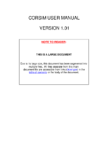 CORSIM user manual version 101