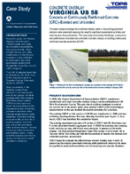 Concrete Overlay Virginia US 58 Concrete on Continuously Reinforced Concrete CRCBonded and Unbonded case study
