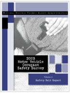 2003 Motor Vehicle Occupant Safety Survey Volume 2 Safety Belt Report