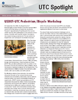 USDOTUTC PedestrianBicycle Workshop