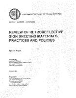 Review of  sign sheeting materials practices and policies